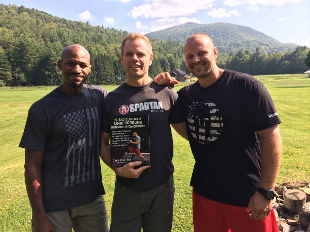 Zach (Right) with Quattro Deuce on Left (Navy SEAL) & SPARTAN Race Founder, Joe DeSena (Center)